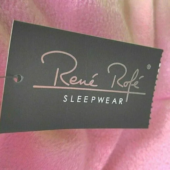 Rene Rofe Womens Pajama Shirt Top Sweater Fleece Pink L/S Size XL NEW - Picture 5 of 6